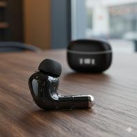 Fone De Ouvido Bluetooth Airpods T-206 Com Tela Led E Estojo Recarregável Usb Preto - 3