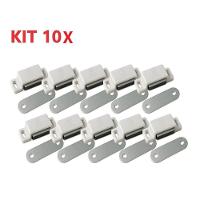 Kit 10 Fechos Magnéticos Com Trava E ímã Branco Para Armários, Portas E Móveis Profissionais - 1