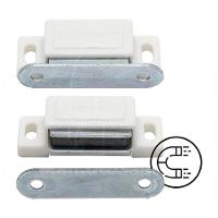 Kit 10 Fechos Magnéticos Com Trava E ímã Branco Para Armários, Portas E Móveis Profissionais - 2