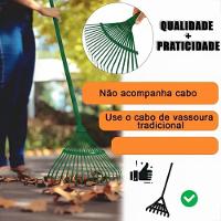 Vassoura Rastelo De Metal Com 22 Dentes – Resistência E Eficiência Para Jardinagem Profissional - (cabo Não Incluso)