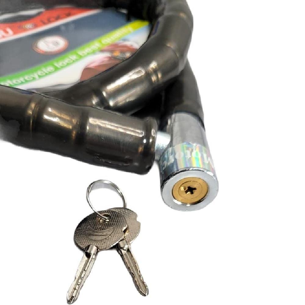 Cadeado Articulado Reforçado 95cm Com Chave Tetra – Segurança Profissional Para Moto, Bike E Portão - 3