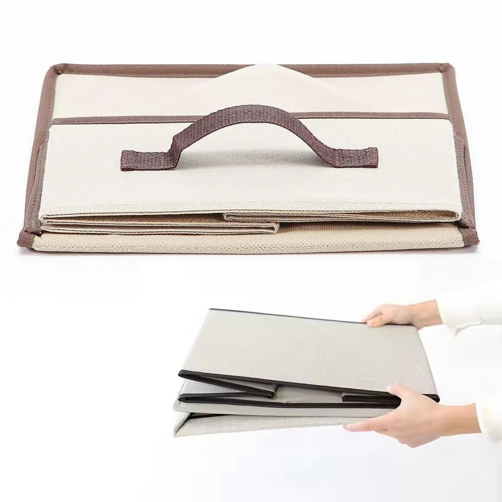 Caixa Organizadora Dobravel Com Tampa Guarda Roupa Porta Lencol Desmontavel Empilhavel Closet - 5