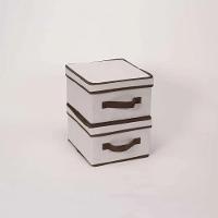 Caixa Organizadora Dobravel Com Tampa Guarda Roupa Porta Lencol Desmontavel Empilhavel Closet