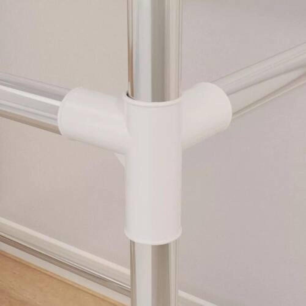 Armario Organizador Prateleiras Compacto Guarda Roupa Portatil Arara Cabideiro Quarto Closet Camping Cinza - 3