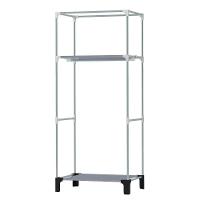 Armario Organizador Prateleiras Compacto Guarda Roupa Portatil Arara Cabideiro Quarto Closet Camping Cinza - 4