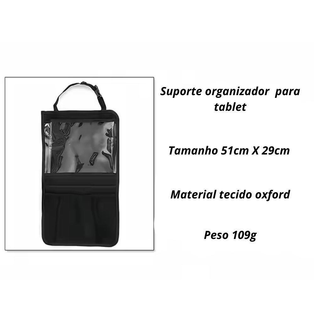 Organizador Carro Bebe Crianca Case Porta Tablet Celular Encosto Automotivo Suporte Treco Livros - 8