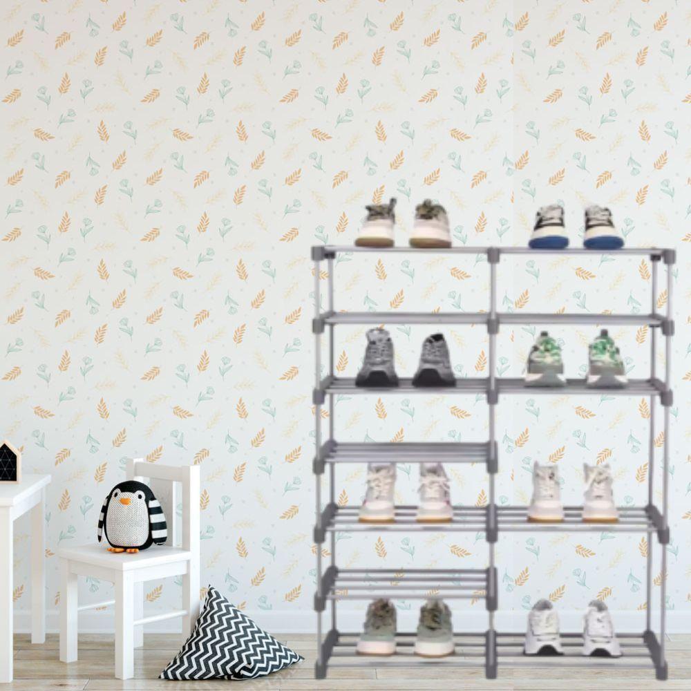 Sapateira Grande 30 Pares Organizador Quarto 12 Prateleiras 60 Tenis Sapatos Estante Porta Treco - 4