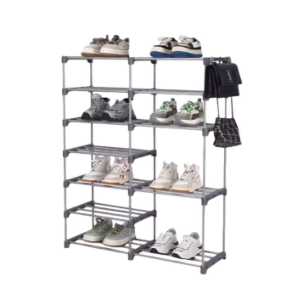 Sapateira Grande 30 Pares Organizador Quarto 12 Prateleiras 60 Tenis Sapatos Estante Porta Treco - 5