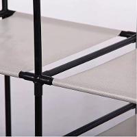 Arara Guarda Roupas Dobravel Cabideiro 6 Prateleiras Armario Sapateira Closet Organizador Portatil Ganchos - 7