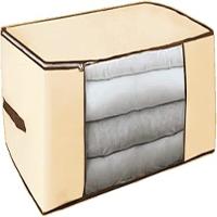 Caixa Organizador Guarda Roupa Flexivel Ziper Multiuso Compact Armario Chao Closets Dobravel Praticidade E Espaco Otimiz - 4