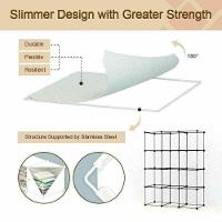 Cabideiro Com 6 Portas Armario Organizador Portatil Modular Rosa Luxo Guarda Roupa Arara Praticidade E Beleza Juntas - 6