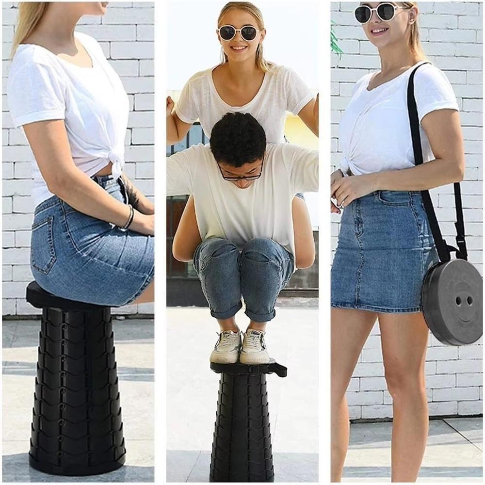 Banqueta Telescopica Dobravel Alca Pratica Para Pesca Praia Fila Show Acampamento Bolsa Portatil Vermelha - 5