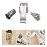 Ralador Fatiador Queijo Profissional 3 Laminas Giratorio Manual Manivela Presunto Chocolate Inox 3 Em 1 Multifuncional