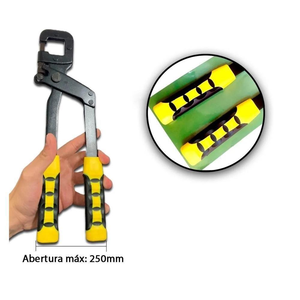 Alicate Puncionador Drywall Profissional Prendedor Perfil 12 Polegadas 300mm Gesseiro Reforçado - 3