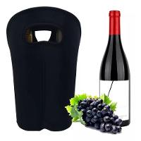 Bolsa Termica 2 Garrafas Porta Vinho Wine Bag Sacola Champanhe Neoprene Acolchoada Portatil Alca Luxo - 1
