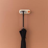 Suporte Vassoura Rodo Parede Adesivo Porta Multifuncional 2 Em 1 Gancho Pendura Pano Toalha Guarda Chuva Porta Objetos B - 6