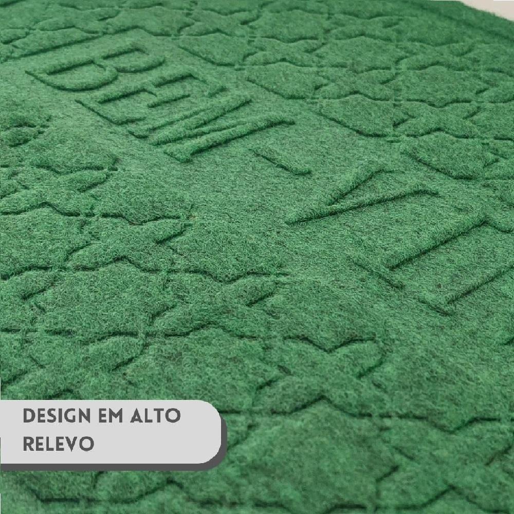 Capacho Emborrachado Aveludado Entrada Portas De Loja Apartamento Tapete Pvc Bem Vindo Verde - 4