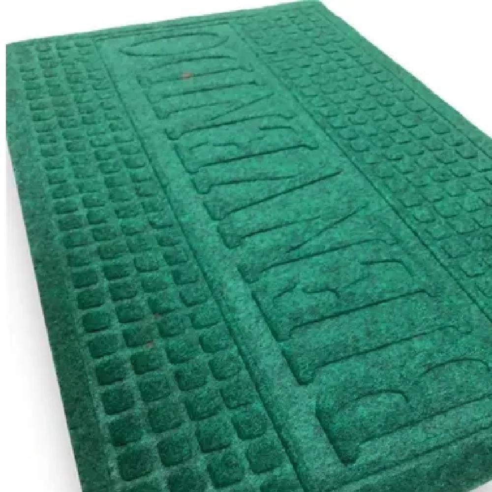 Capacho Emborrachado Aveludado Entrada Portas De Loja Apartamento Tapete Pvc Bem Vindo Verde - 7