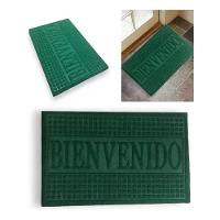 Capacho Emborrachado Aveludado Entrada Portas De Loja Apartamento Tapete Pvc Bem Vindo Verde - 1