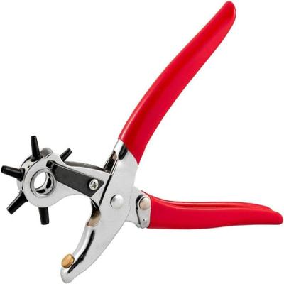 Alicate Furador Couro Vazador Profissional Manual 6 Furos Papel Eva Cinto Borracha Chinelo Feltro Ferramenta Essencial