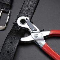 Alicate Furador Couro Vazador Profissional Manual 6 Furos Papel Eva Cinto Borracha Chinelo Feltro Ferramenta Essencial - 5