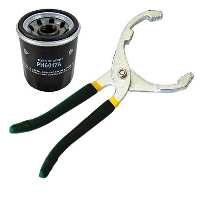 Alicate Saca Filtro Oleo Tubo Escapamento Ajustavel 50 A 100mm Mecanico 3 Niveis Emborrachado Profissional Praticidade T