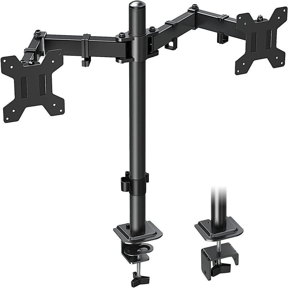 Suporte 2 Monitores Duplo Braco Articulado 10 A 32 Polegadas Mesa Giratorio Bancada Profissional Ergonomia E Produtivida - 2