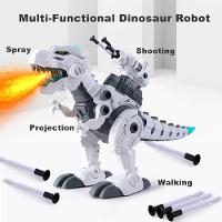 Dinossauro Controle Remoto Robo Projetor Missil Monta Desmonta Dragao Nevoa Fumaca Interativo - 2