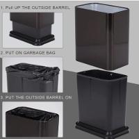 Lixeira Escritorio Inox Preta 10 Litros Cesto Lixo 10l Aberto Black Aro Banheiro Cozinha Sem Tampa Luxo Praticidade E Es - 3