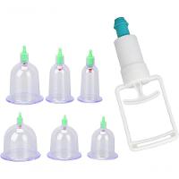Kit Ventosas 6 Copos Com Bomba Ventosaterapia Massoterapia Chines Acupuntura Terapia Succao Estetica Praticidade E Confo - 5