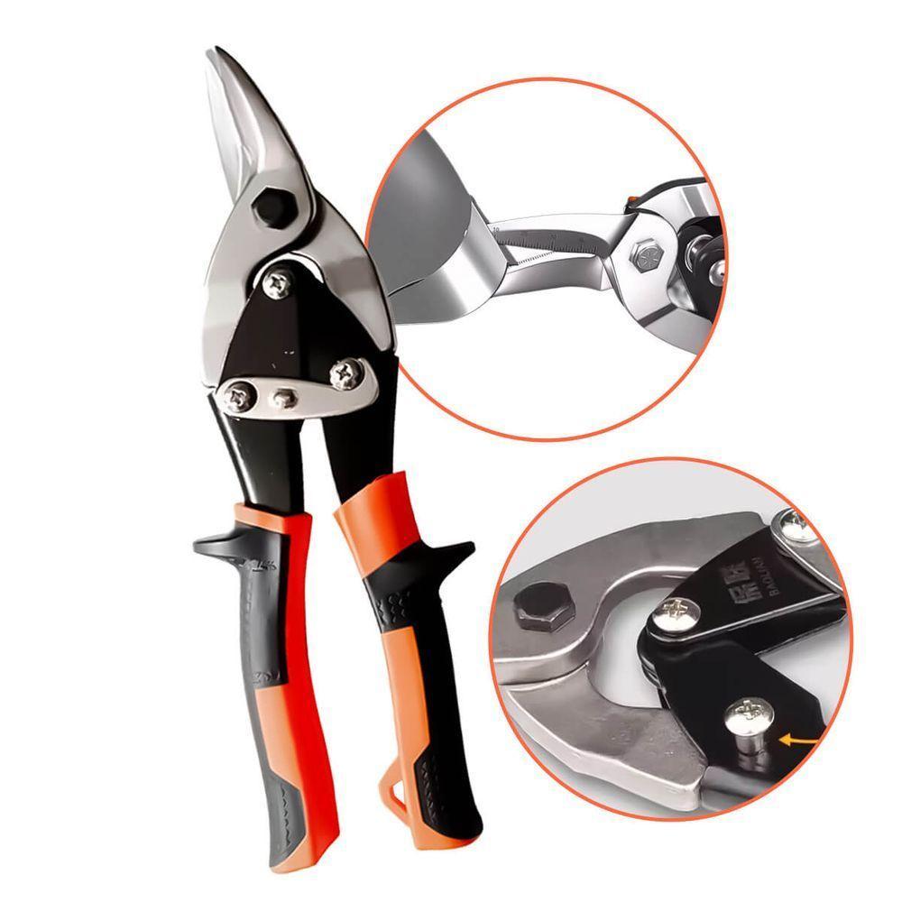 Tesoura Para Chapa Corte Lateral Esquerdo 10 Aço Cromo Vanádio Profissional - 1