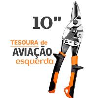 Tesoura Para Chapa Corte Lateral Esquerdo 10 Aço Cromo Vanádio Profissional - 2