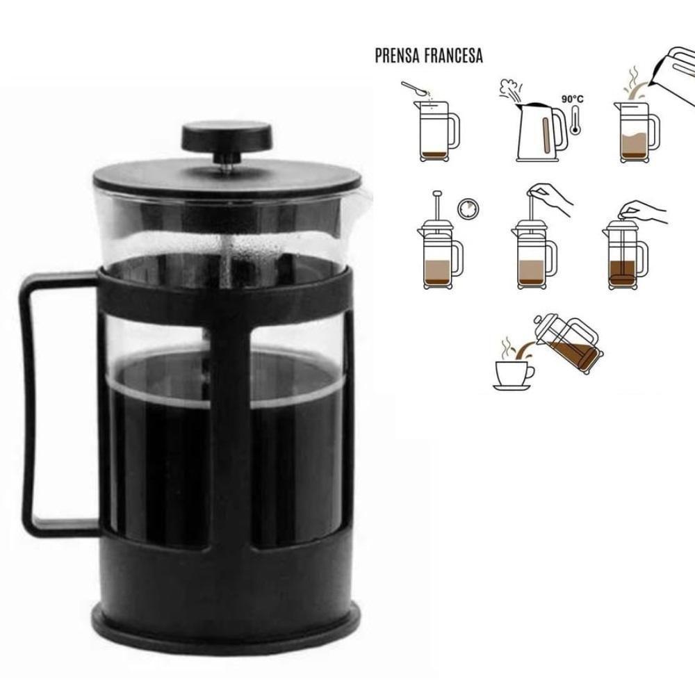 Cafeteira Francesa Prensa Chaleira Vidro Cremeira Cafe Cha Cappuccino Bule French Press 300ml Prepare Bebidas Perfeitas - 4