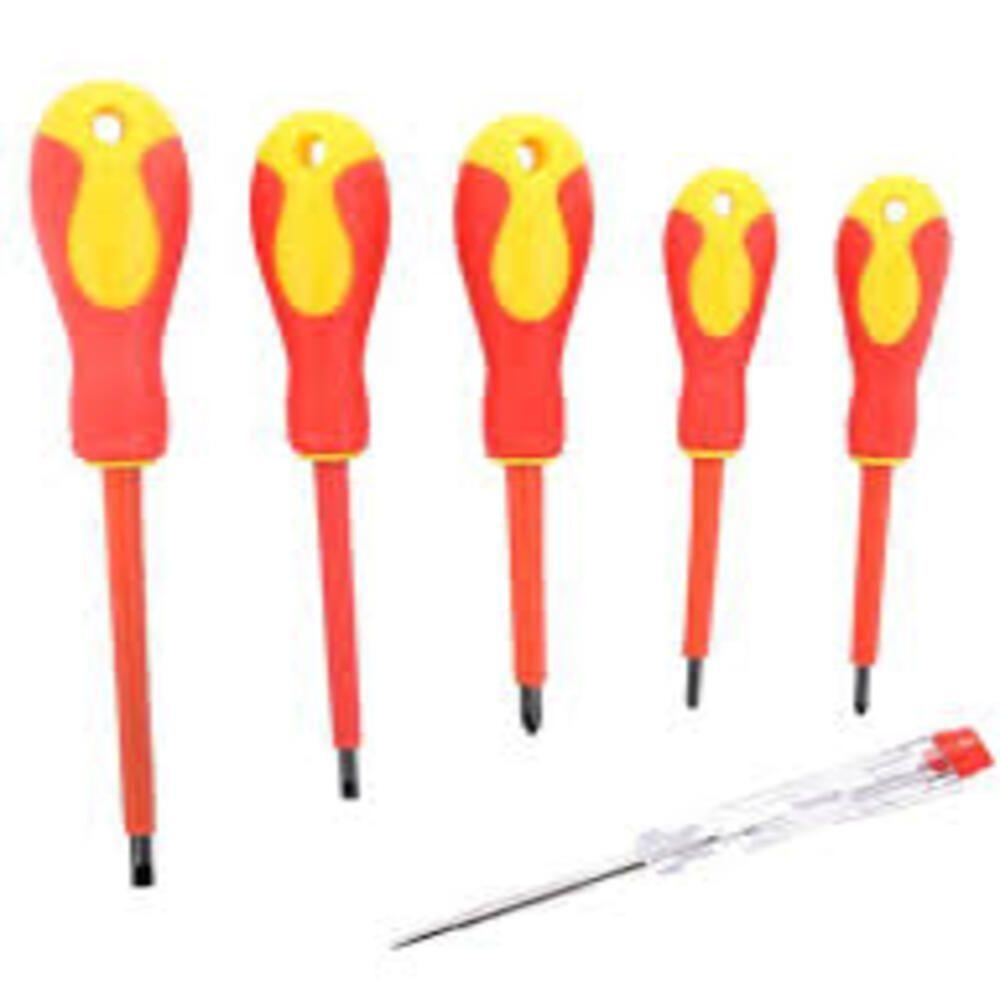 Jogo Chaves Fenda Philips Isolada Eletricista 1000v Imantada 6 Pecas Profissional Seguranca Maxima Em Seus Servicos - 2