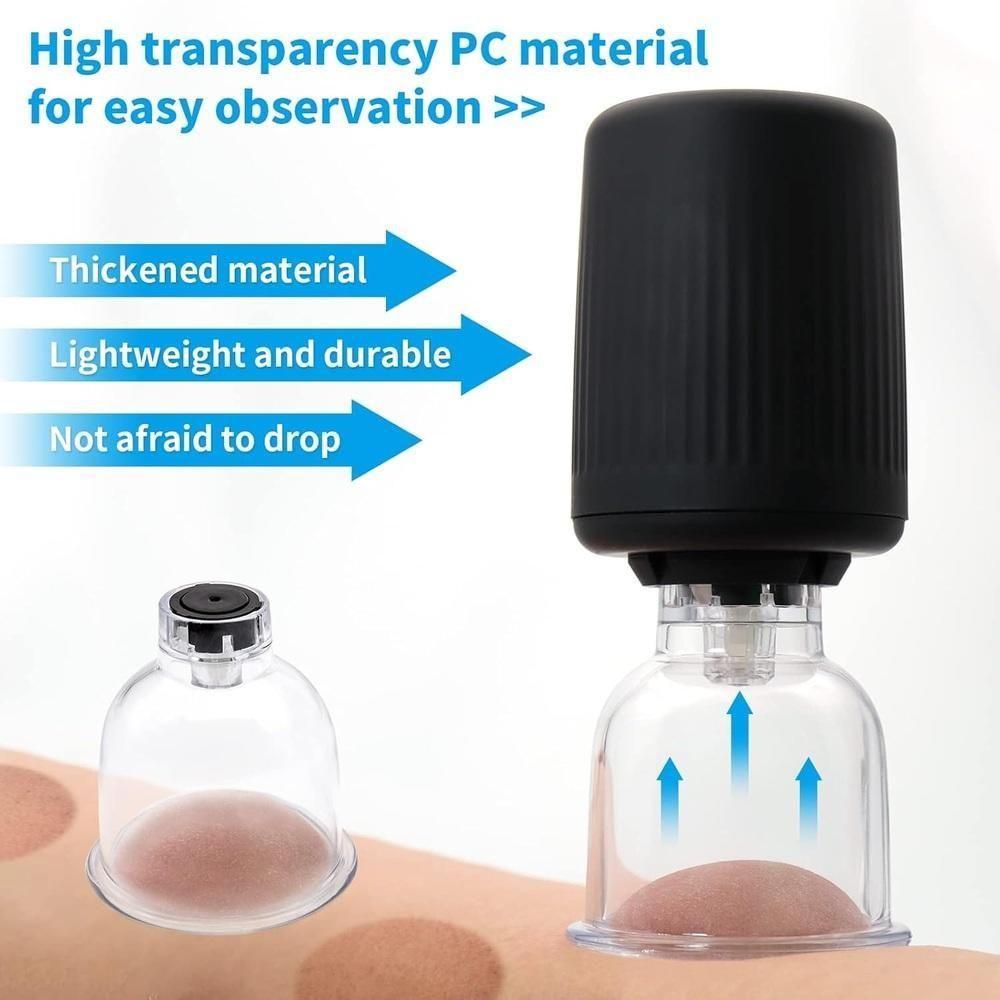 Ventosaterapia Eletrica Kit 6 Ventosas Copos Massageador Massoterapia Automatico Recarregavel Chines Acupuntura Terapia - 2