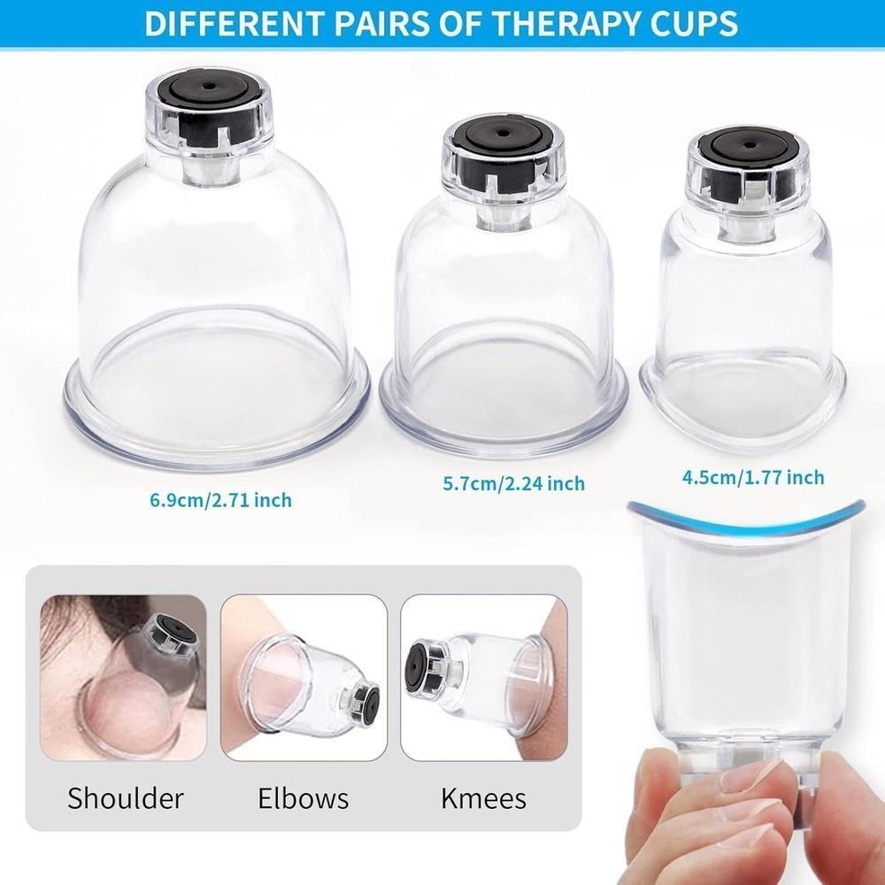 Ventosaterapia Eletrica Kit 6 Ventosas Copos Massageador Massoterapia Automatico Recarregavel Chines Acupuntura Terapia - 3