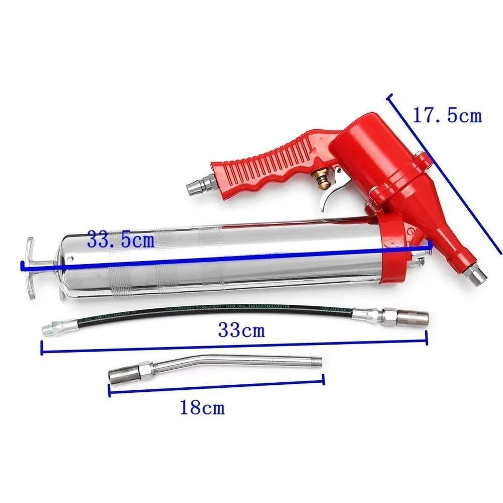 Engraxadeira Pneumatica Bomba Graxa Lubrificador Acessorios Mangueira Flexivel Lubrificacao Precisa E Rapida - 7