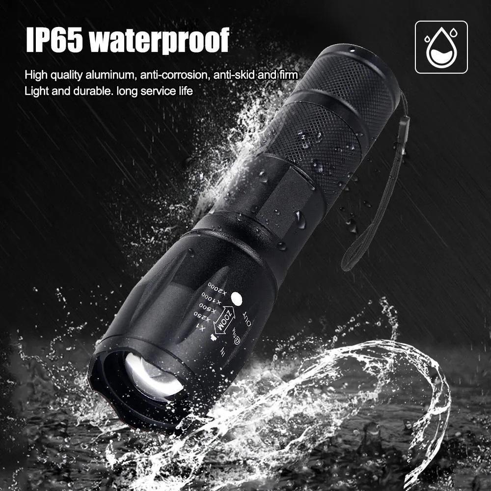 Lanterna Led Luz Verde T6 Tatica Caca Pesca Zoom Alta Luminosidade Militar Profissional Recarregavel Perfeita Para Suas - 4