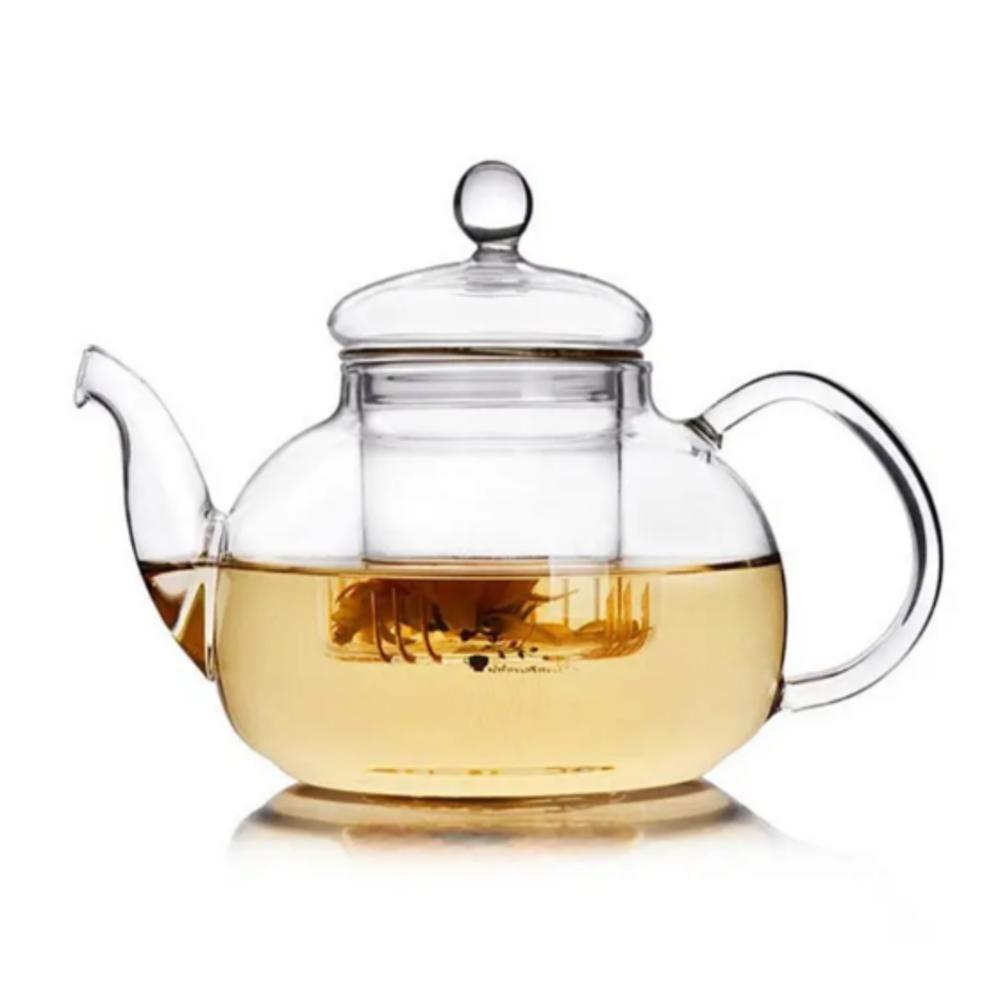 Chaleira Vidro Infusor 600ml Bule Borossilicato Grande Cha Cafe Coador Jarra Parede Dupla Transparente Prepare Bebidas P - 1