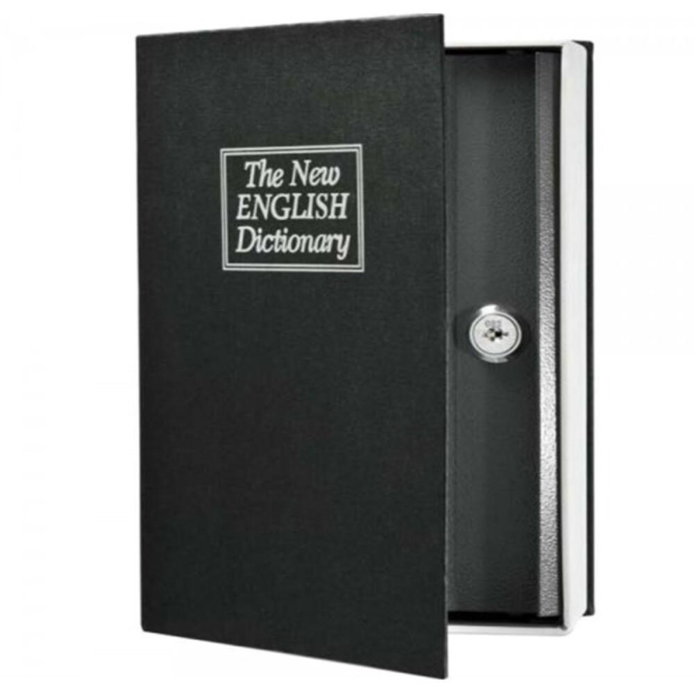 Cofre Camuflado Com Chave Livro Secreto Falso Porta Joias Dinheiro Documentos Metal Estante Seguranca Com Discrição - 4