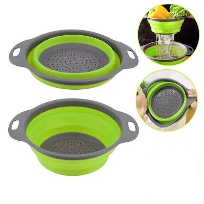 Escorredor Retratil Em Silicone Macarrao Legumes Arroz Salada Cozinha Verde