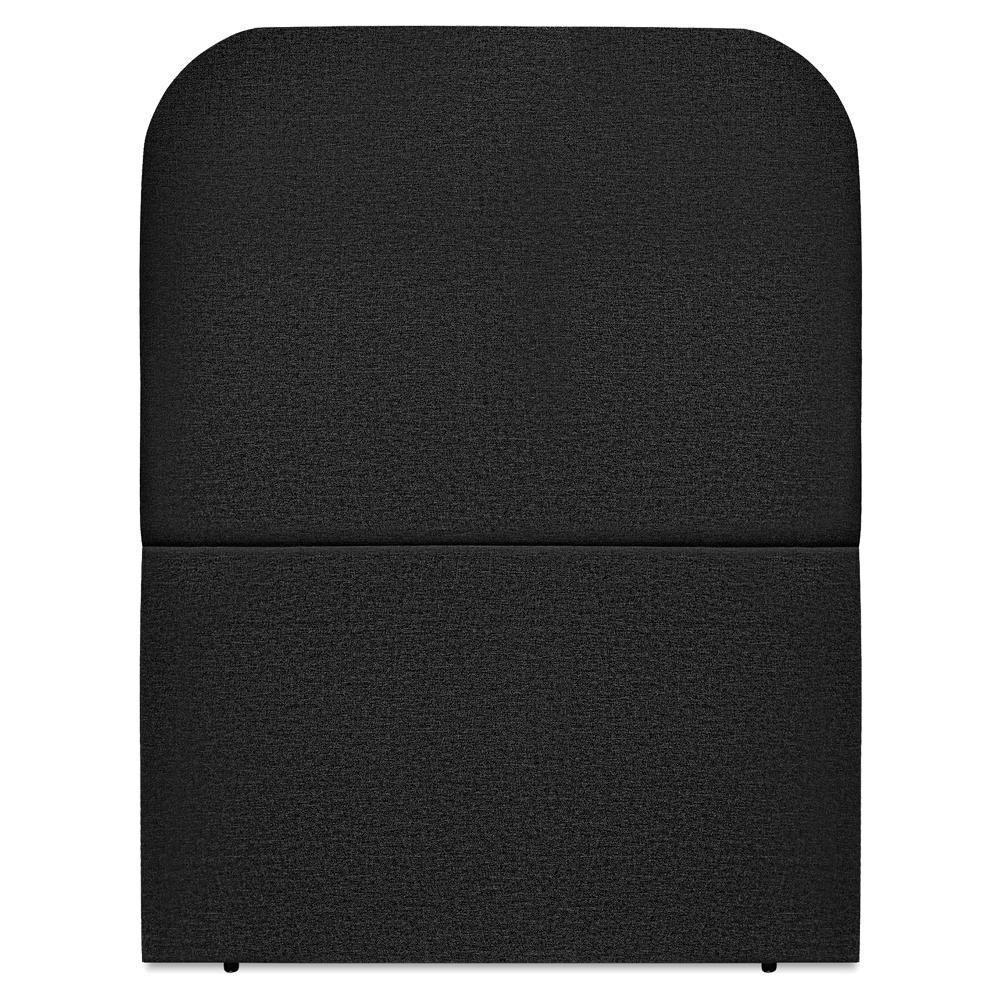 Cabeceira Solteiro 90 Cm Com Frame Alana Linho Preto Artte Preto - 6