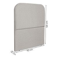Cabeceira Solteiro 90 Cm Com Frame Alana Linho Cinza Artte Cinza - 3