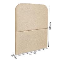 Cabeceira Solteiro 100 Cm Com Frame Alana Linho Bege Artte Bege - 3