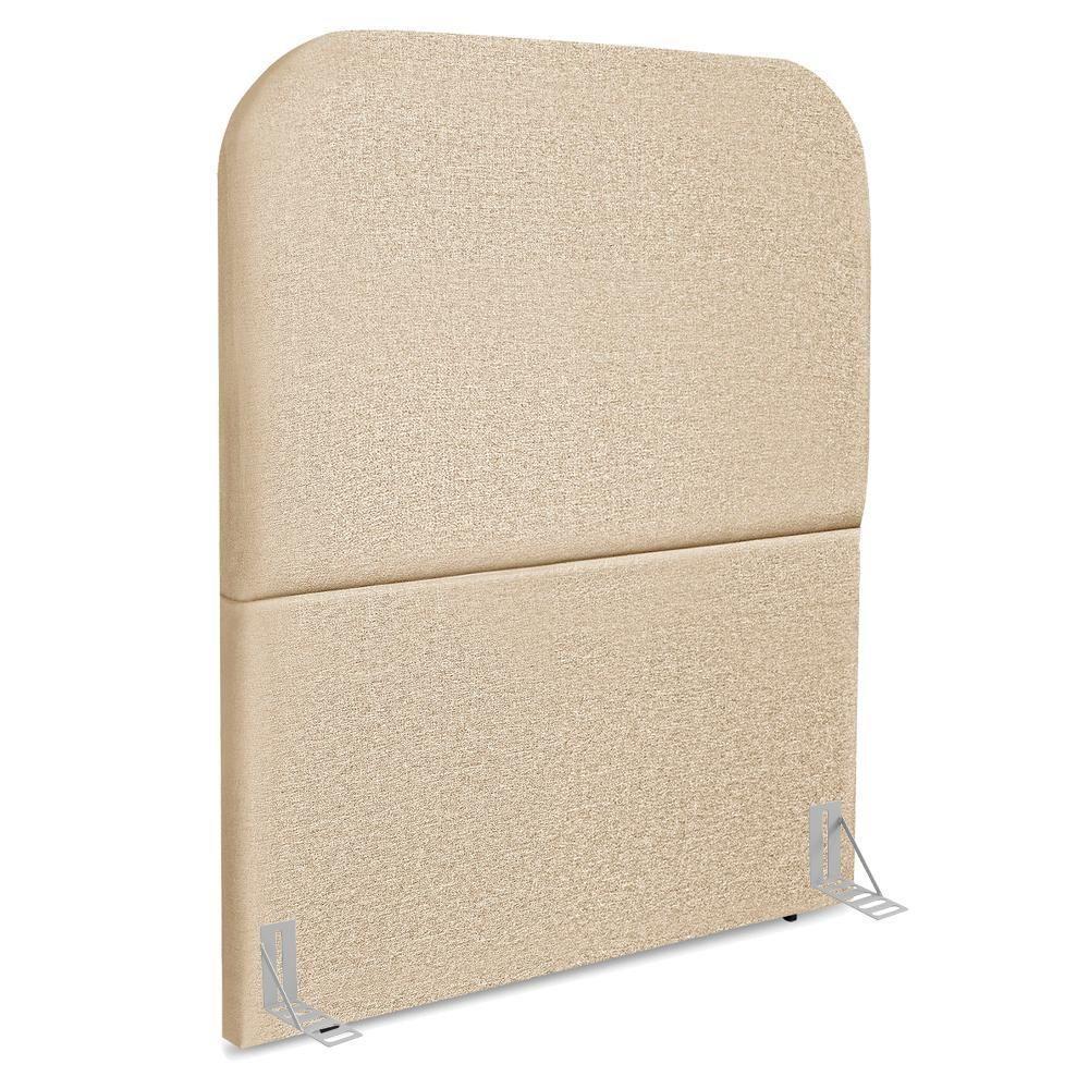 Cabeceira Solteiro 90 Cm Com Frame Alana Linho Bege Artte Bege - 1