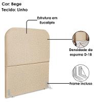 Cabeceira Solteiro 90 Cm Com Frame Alana Linho Bege Artte Bege