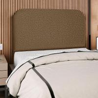 Cabeceira Casal 140 Cm Com Frame Alana Linho Marrom Artte Marrom - 9