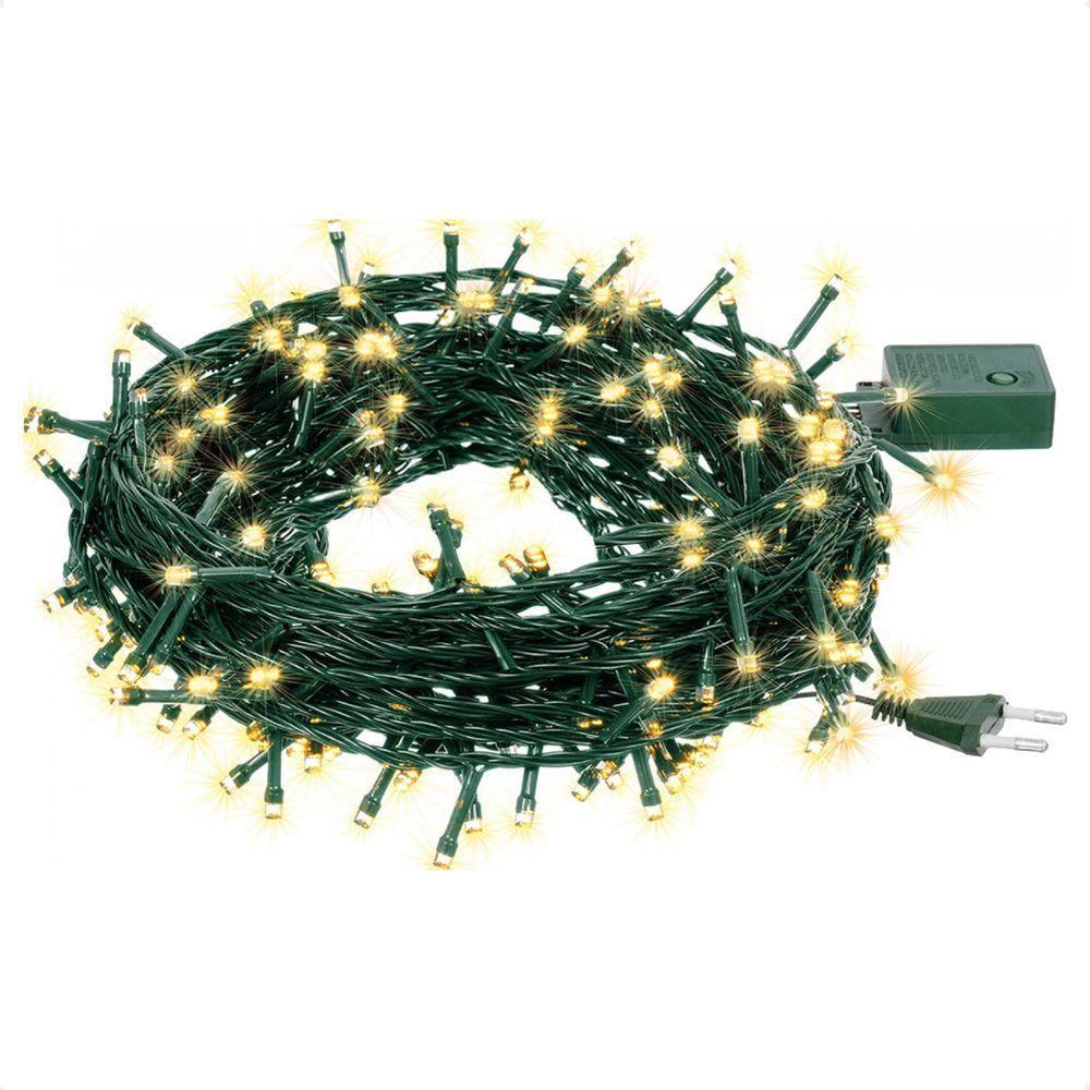 Cordão Luminoso Led Pisca Pisca 8 Funções 500 Leds Taschibra 110v 3000k Quente - 1