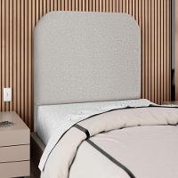 Cabeceira Solteiro 100 Cm Com Frame Alana Linho Cinza Artte Cinza - 2