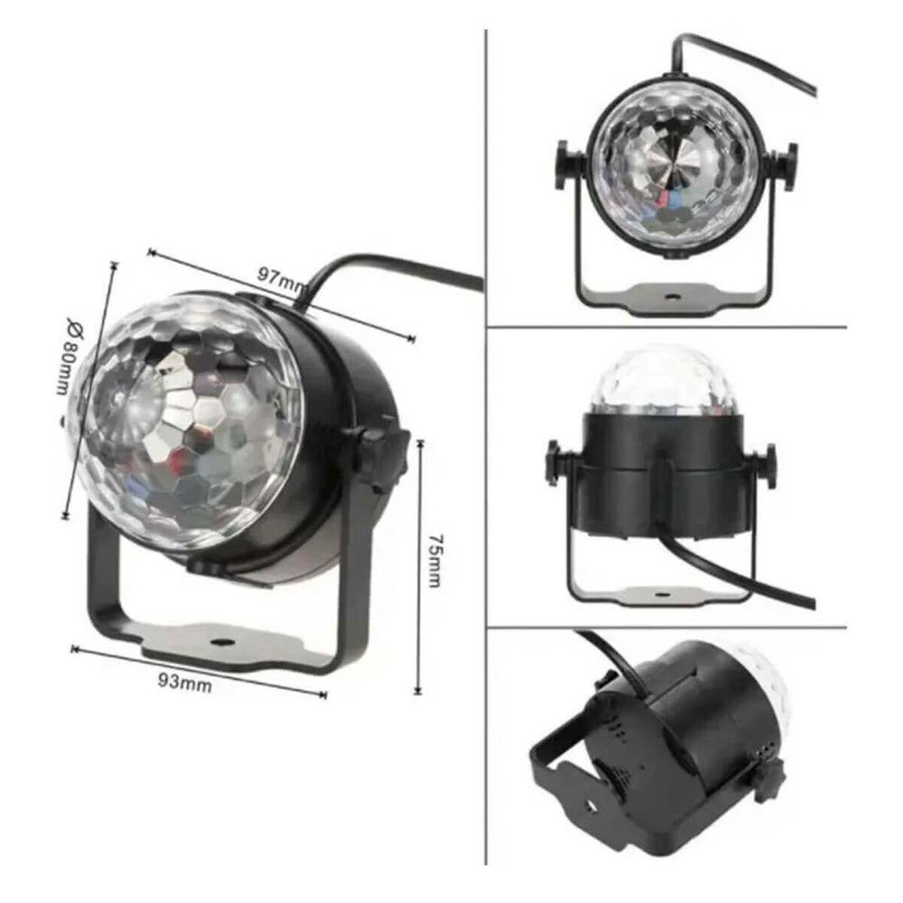 Mini Globo Bola Maluca Led Magic Cristal Rgb Para Festas - 4